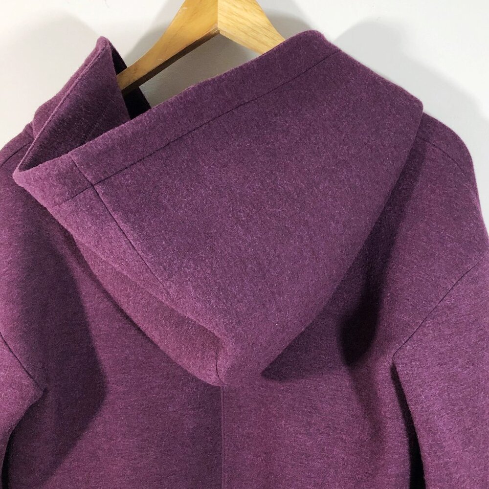 P'TULA Girlfriend Cropped Hoodie Full-Zip in Midnight Plum S - Picture 9 of 12